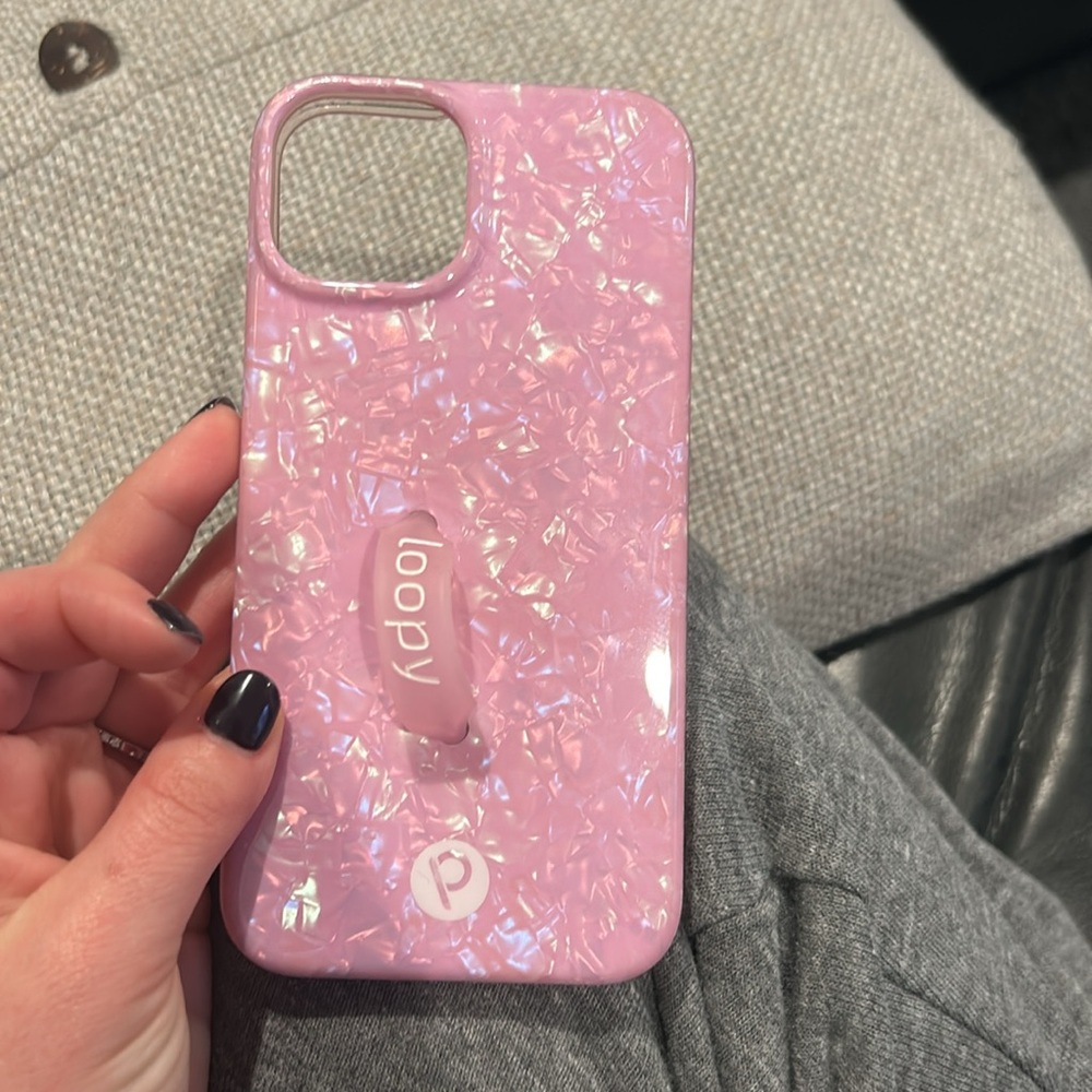 iPhone 14 Loopy Case - Pink Iridescent